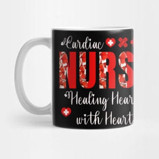 Cardiac nurse healing hearts with heart Mug